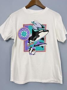 VTG Camp Sea World Shirt 1994 90s Whale Dolphin Shark Single Stitch Rare Size M